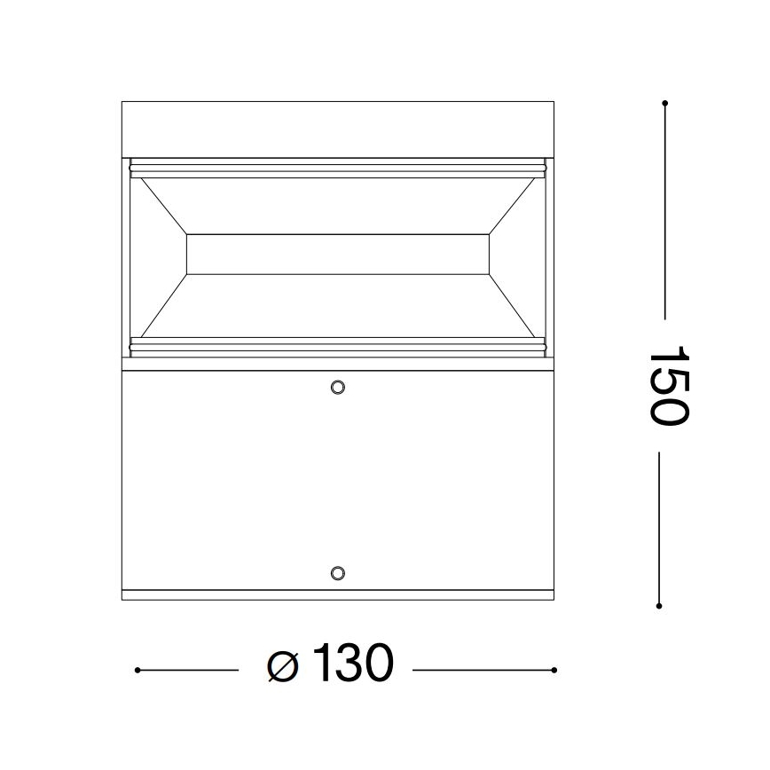 Ideal Lux - LED-Außenleuchte BOEING LED/14W/230V 15 cm CRI 90 IP65 schwarz