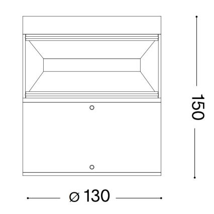 Ideal Lux - LED-Außenleuchte BOEING LED/14W/230V 15 cm CRI 90 IP65 schwarz