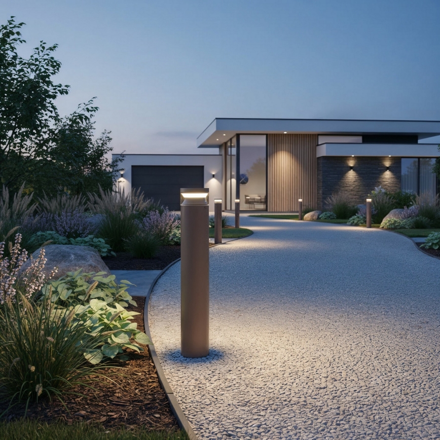 Ideal Lux - LED-Außenleuchte BOEING LED/14W/230V d 70 cm CRI 90 IP65 braun