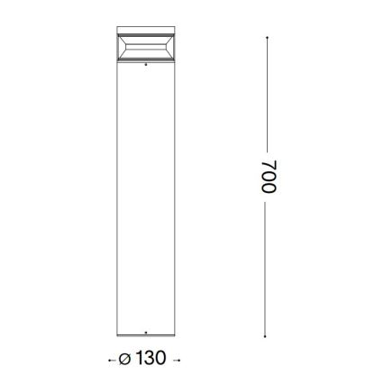 Ideal Lux - LED-Außenleuchte BOEING LED/14W/230V d 70 cm CRI 90 IP65 schwarz