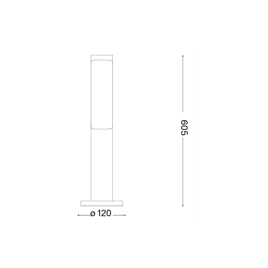 Ideal Lux - LED-Außenleuchte ETERE LED/9,5 W/230 V 3000 K 60 cm CRI 90 IP44 Anthrazit