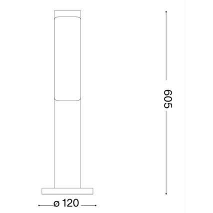 Ideal Lux - LED-Außenleuchte ETERE LED/9,5W/230V 3000K 60 cm CRI 90 IP44 braun