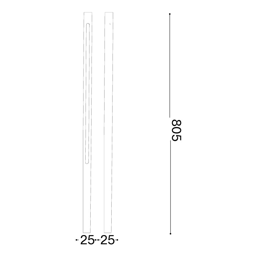 Ideal Lux - LED Außenleuchte JEDI LED/12W/230V 80 cm CRI 90 IP65 Anthrazit
