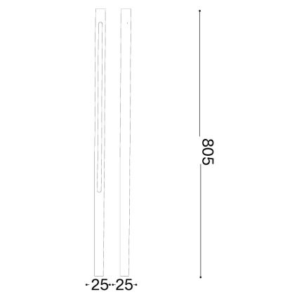 Ideal Lux - LED-Außenleuchte JEDI LED/12W/230V 80 cm CRI 90 IP65 braun