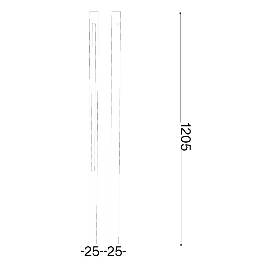 Ideal Lux - LED-Außenleuchte JEDI LED/19W/230V 120 cm CRI 90 IP65 braun