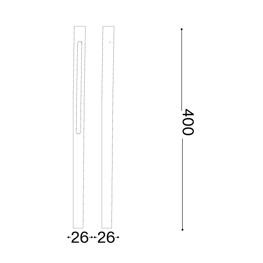 Ideal Lux - LED Außenleuchte JEDI LED/7W/230V 40 cm CRI 90 IP65 Anthrazit