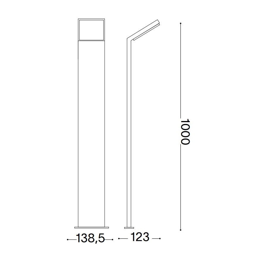 Ideal Lux - LED-Außenleuchte STYLE LED/8,5W/230V 4000K 100 cm CRI 90 IP54 anthrazit