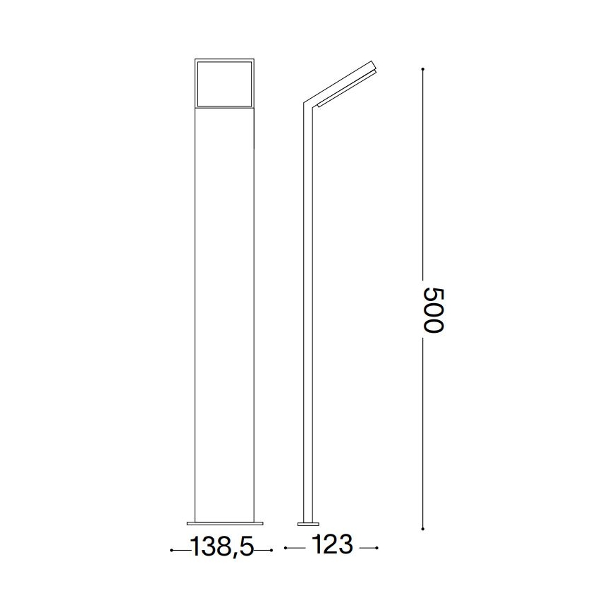 Ideal Lux - LED-Außenleuchte STYLE LED/8,5W/230V 4000K 50 cm CRI 90 IP54 schwarz