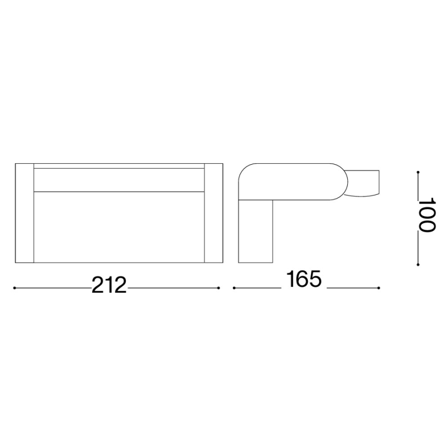 Ideal Lux - LED-Außenwandleuchte SWIPE mit Sensor, LED 21 W, 230 V, CRI 90, IP54, grau