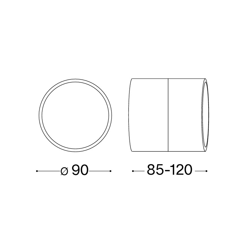 Ideal Lux - LED-Außenwandleuchte OMEGA LED/7W/230V CRI 90 IP54 anthrazit
