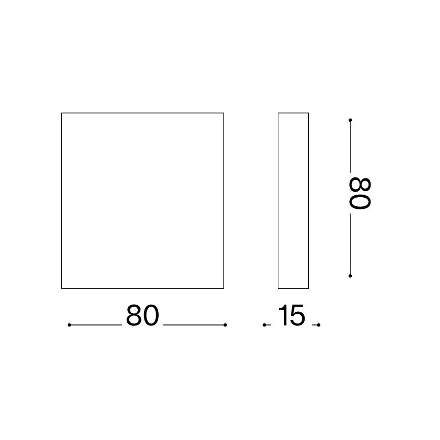 Ideal Lux - LED Außenwandleuchte POST-IT LED/3W/12V CRI 90 schwarz