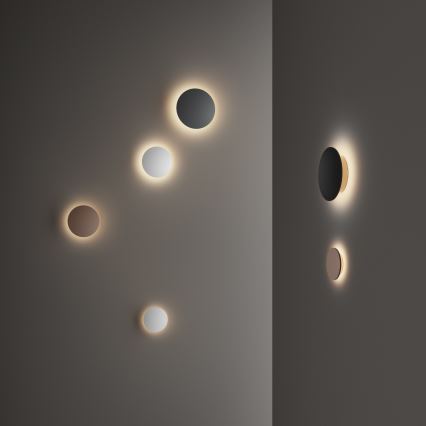 Ideal Lux - LED-Außen-Wandleuchte PUNTO LED/16W/230V CRI 90 Ø 30 cm IP54 schwarz