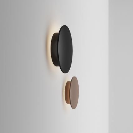 Ideal Lux - LED-Außenwandleuchte PUNTO LED/9W/230V CRI 90 Ø 18 cm IP54 braun