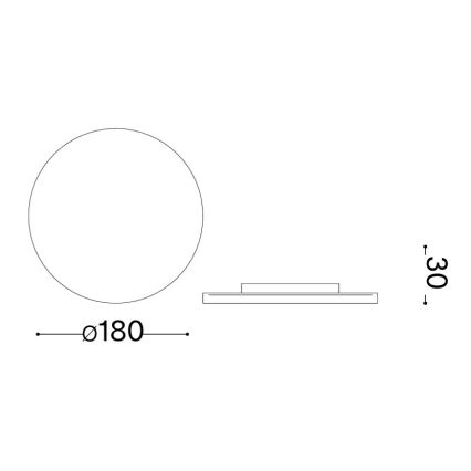 Ideal Lux - LED-Außenwandleuchte PUNTO LED/9W/230V CRI 90 Ø 18 cm IP54 braun