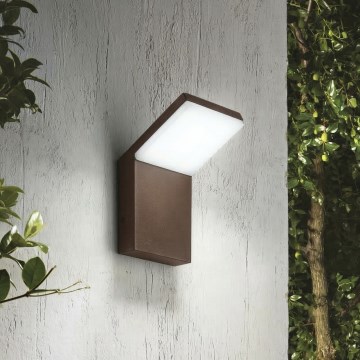 Ideal Lux - LED-Außenwandleuchte STYLE LED/8,5W/230V 3000K CRI 90 IP54 braun