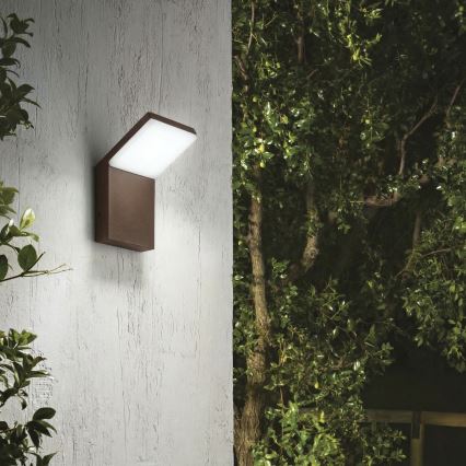 Ideal Lux - LED-Außenwandleuchte STYLE LED/8,5W/230V 3000K CRI 90 IP54 braun