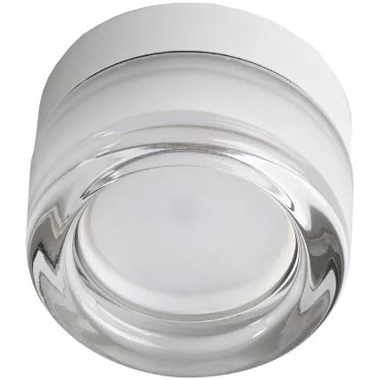 Ideal Lux - LED-Deckenleuchte für Badezimmer LOLLY 1xGX53/9W/230V Ø 10,5 cm IP44 weiß/klar