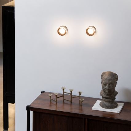 Ideal Lux - LED-Badezimmer-Deckenleuchte LOLLY 1xGX53/9W/230V Ø 10,5 cm IP44 gold/rauchbeige