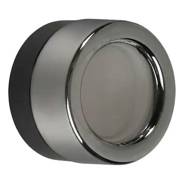 Ideal Lux - LED-Badezimmer-Deckenleuchte LOLLY 1xGX53/9W/230V Ø 10,5 cm schwarz/rauchschwarz