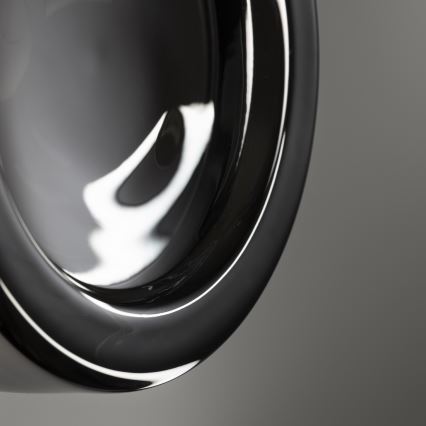 Ideal Lux - LED-Badezimmer-Deckenleuchte LOLLY 1xGX53/9W/230V Ø 10,5 cm schwarz/rauchschwarz