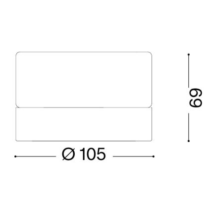 Ideal Lux - LED-Badezimmer-Deckenleuchte LOLLY 1xGX53/9W/230V Ø 10,5 cm schwarz/rauchschwarz