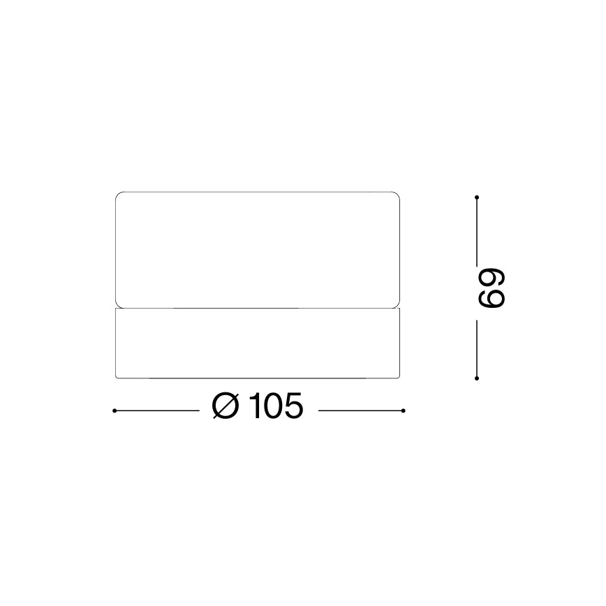 Ideal Lux - LED-Badezimmer-Deckenleuchte LOLLY 1xGX53/9W/230V Ø 10,5 cm schwarz/rauchschwarz