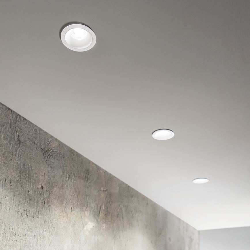 Ideal Lux - LED-Badezimmer-Einbaustrahler GAME TRIM LED/11W/230V 3000K CRI 90 Ø 8,5 cm IP65 weiß