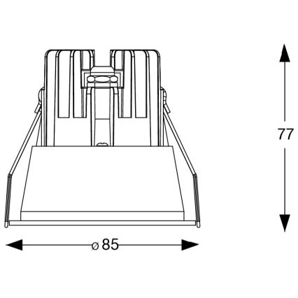 Ideal Lux - GAME TRIM LED Einbauleuchte für Badezimmer/11W/230V 3000K CRI 90 Ø 8,5 cm IP65 schwarz