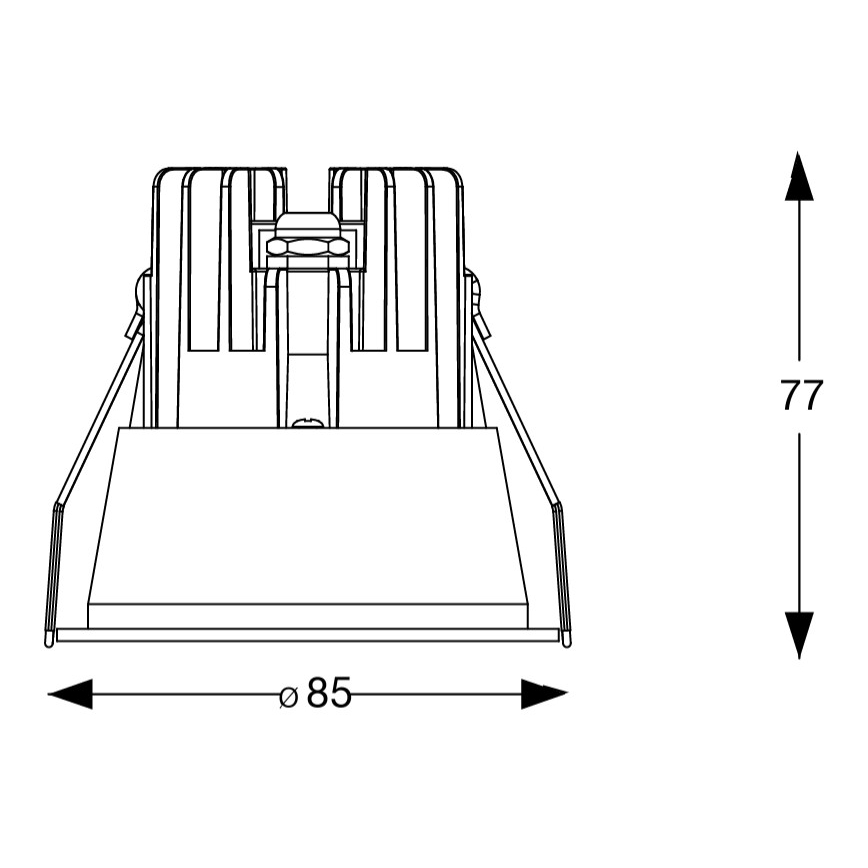 Ideal Lux - GAME TRIM LED Einbauleuchte für Badezimmer/11W/230V 3000K CRI 90 Ø 8,5 cm IP65 schwarz