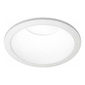 Ideal Lux - LED-Badezimmer-Einbaustrahler GAME TRIM LED/11W/230V 3000K CRI 90 Ø 8,5 cm IP65 weiß