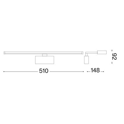 Ideal Lux - LED-Bilderleuchte ALMA LED/12,5W/230V 51 cm CRI 90 golden