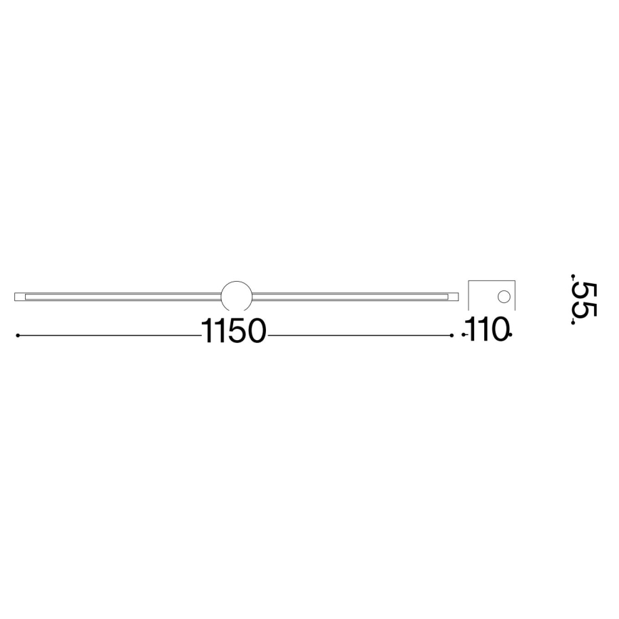 Ideal Lux - LED-Bilderleuchte FILO LED/16W/230V 115 cm CRI 90 schwarz