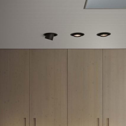 Ideal Lux - LED-Einbaustrahler NOVA, 12 W, 230 V, 3000 K, CRI 90, Ø 10 cm, schwarz