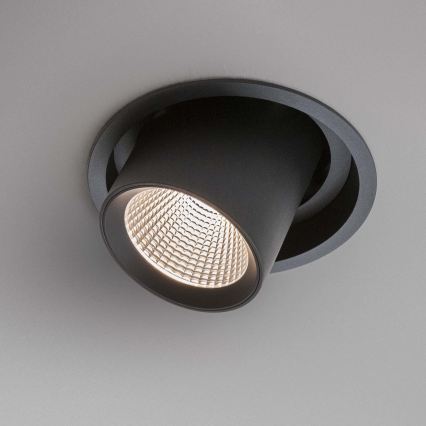 Ideal Lux - LED-Einbaustrahler NOVA, 12 W, 230 V, 3000 K, CRI 90, Ø 10 cm, schwarz