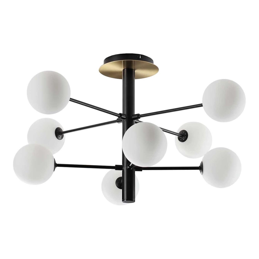 Ideal Lux - LED-Deckenleuchte an Stange COSMOPOLITAN 8xG9/3W/230V d 64 cm schwarz