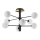 Ideal Lux - LED-Deckenleuchte an Stange COSMOPOLITAN 8xG9/3W/230V d 64 cm schwarz