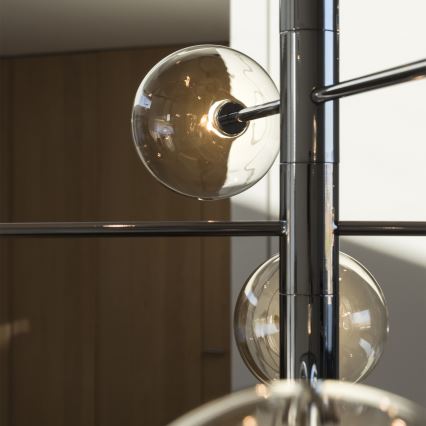 Ideal Lux - LED-Deckenleuchte an Stange EQUINOXE 12xG4/2W/230V d 124 cm glänzendes Chrom/klar