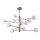 Ideal Lux - LED-Deckenleuchte an Stange EQUINOXE 12xG4/2W/230V d 128,1 cm glänzendes Chrom/rauchig
