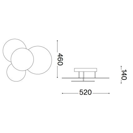 Ideal Lux - LED-Deckenleuchte CLOUD LED/33W/230V CRI 90 weiß