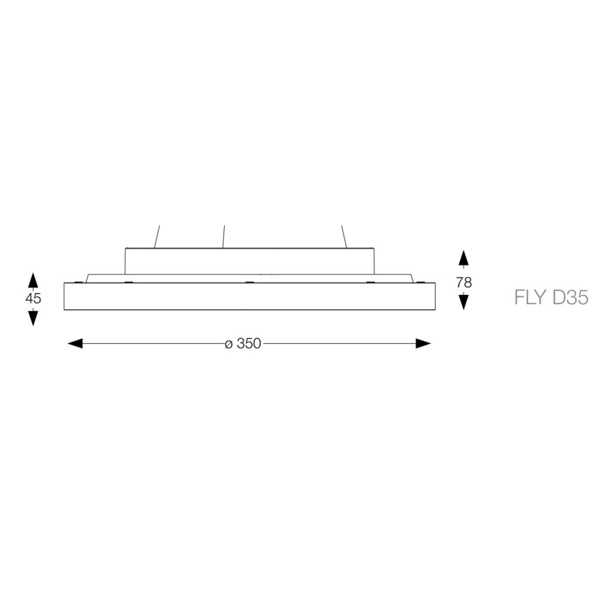 Ideal Lux - LED-Deckenleuchte FLY LED/18W/230V 2700K d 35 cm CRI 90 IP40 weiß