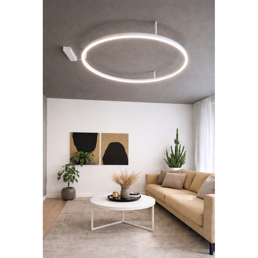 Ideal Lux - LED-Deckenleuchte ORACLE S LED/53W/230V 2700K d 90 cm weiß
