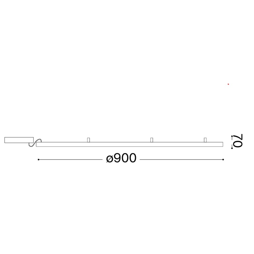 Ideal Lux - LED-Deckenleuchte ORACLE SLIM LED/53W/230V 3000K CRI 90 Ø 90 cm goldfarben