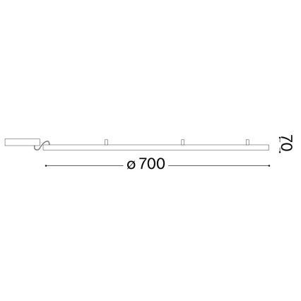 Ideal Lux - LED-Deckenleuchte ORACLE SLIM LED/53W/230V 4000K d 90 cm weiß