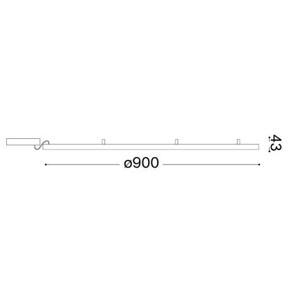 Ideal Lux - LED-Deckenleuchte ORACLE SLIM LED/53W/230V 4000K CRI 90 Ø 90 cm goldfarben