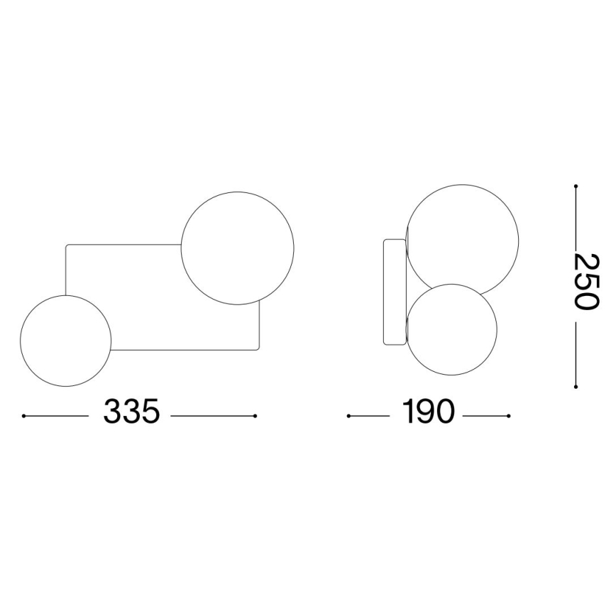 Ideal Lux - LED-Deckenleuchte PENTA 2xG9/3W/230V golden