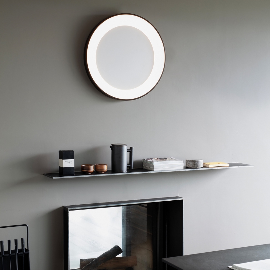 Ideal Lux - LED-Deckenleuchte PLANET LED/20W/230V CRI 90 Ø 40 cm schwarz