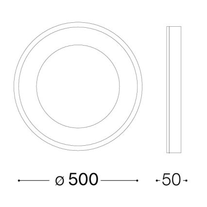 Ideal Lux - LED-Deckenleuchte PLANET LED/25W/230V CRI 90 Ø 50 cm Messing