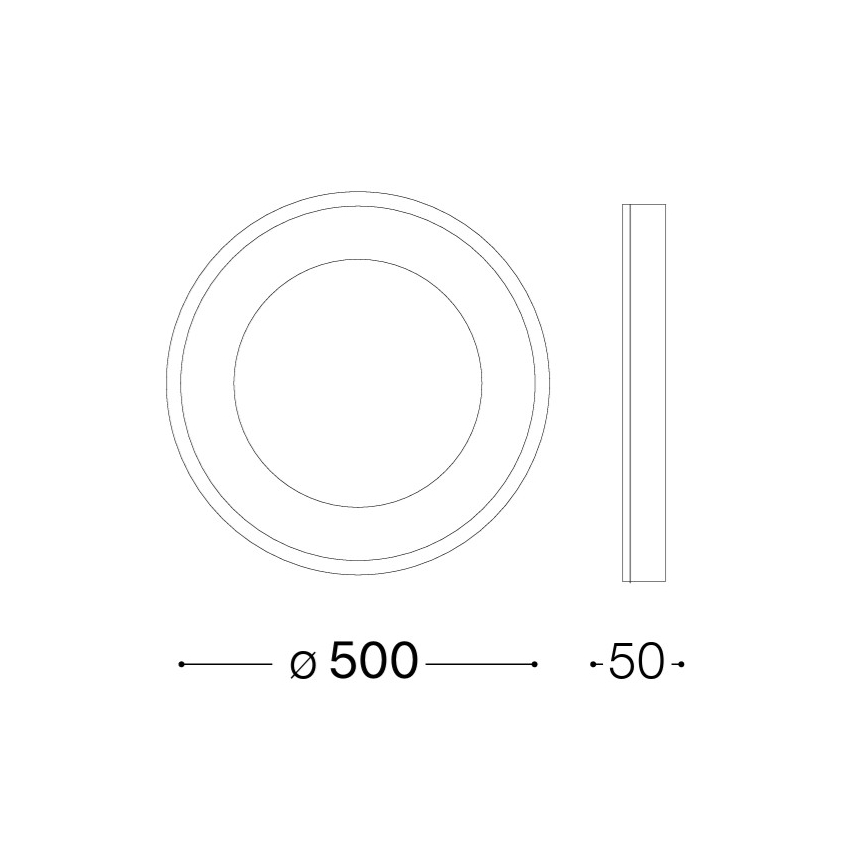 Ideal Lux - LED-Deckenleuchte PLANET LED/25W/230V CRI 90 Ø 50 cm weiß