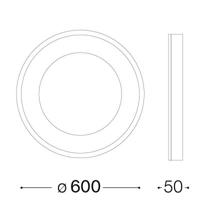 Ideal Lux - LED-Deckenleuchte PLANET LED/29W/230V CRI 90 Ø 60 cm Messing