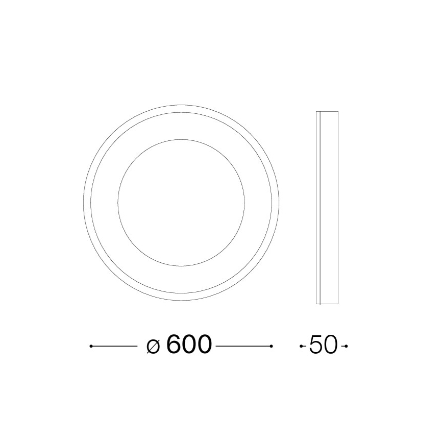 Ideal Lux - LED-Deckenleuchte PLANET LED/29W/230V CRI 90 Ø 60 cm schwarz